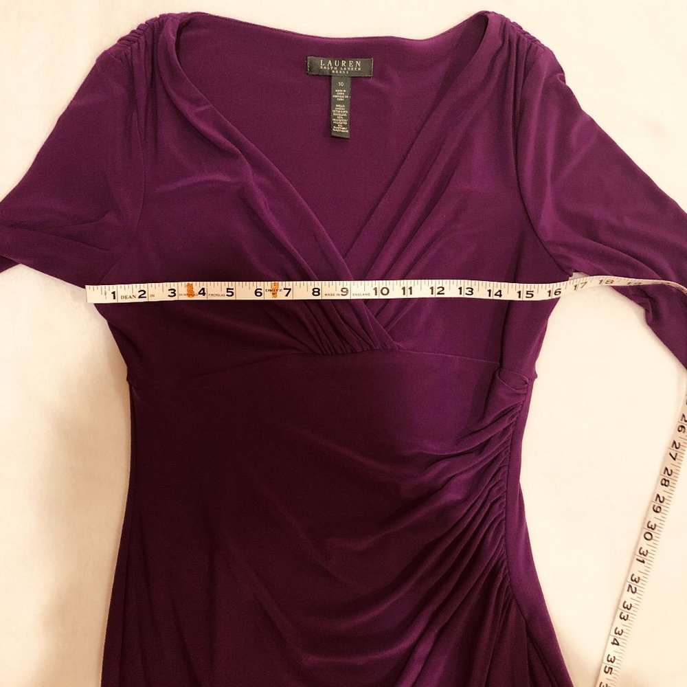Dark Purple Ralph Lauren dress, size 10 - Picture 5 of 7